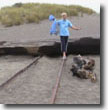 Bridget Balances on a Rail